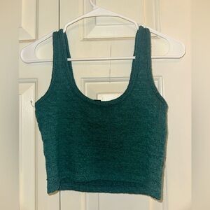 Green knit top